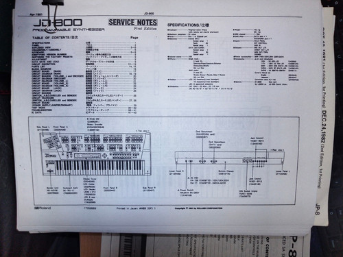 Roland 800 service notes - jd-800,