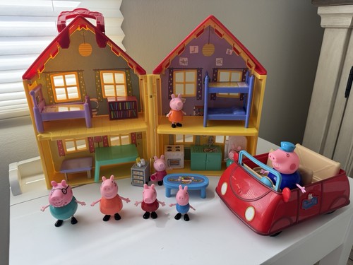 Peppa pig house and car - with, 8