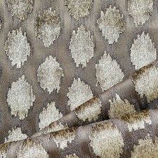 Zoffany Curtain / Upholstery Fabric IKAT SPOT ~ ANTIQUE/GOLD 2.2m Velvet Design