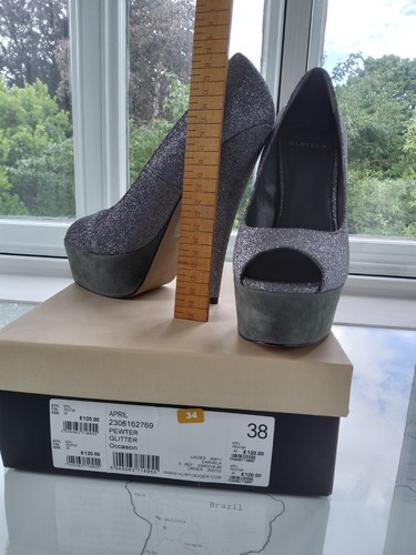 Carvela pewter glitter
