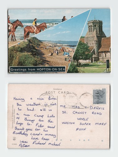 Vintage postcard hopton sea - postcard, hopton-on-sea