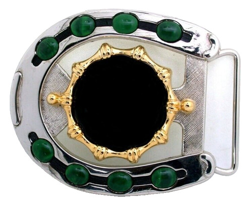 Black onyx resin malachite cab - malachite,