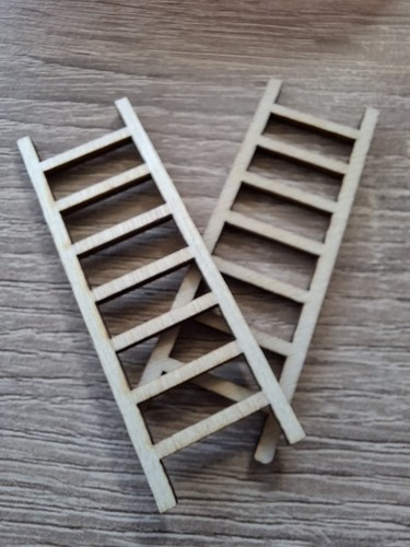 Miniature wooden ladders - ladders, x2