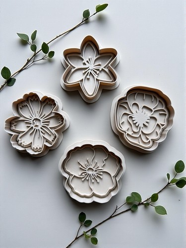Floral themed cookie cutter - floral-themed,