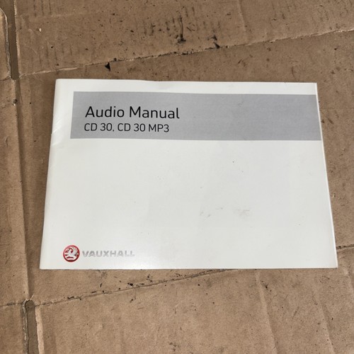 Vauxhall audio manual cd30 - manual,