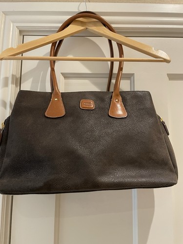 Bric brown pebble - brown, leather