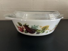 Vintage Pyrex Small Harvest Vegetable Lidded Casserole Dish