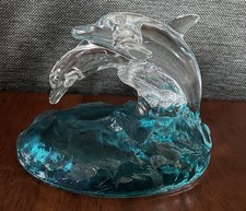 Vintage Glass Dolphin Figurine