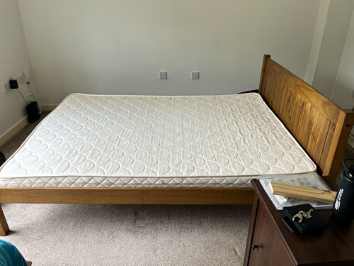 Double wooden bed - double, frame