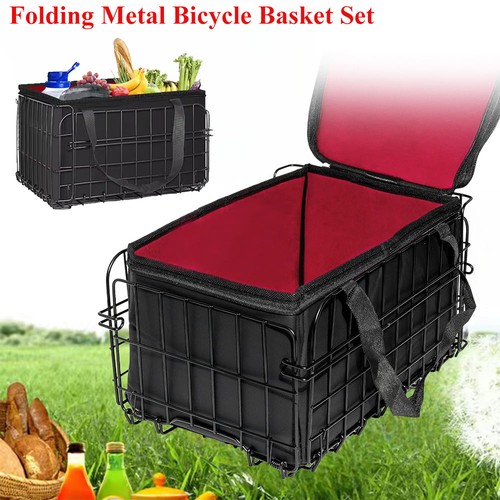 Metal rear bicycle bike - rear, basket