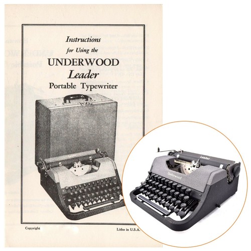 Underwood leader typewriter - underwood,