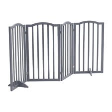 3/4 Grey Panel Baby Safety Fence Room Divider Metal Fire Gate Pet Dog Cat Gates