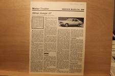 Original HILLMAN AVENGER GT  (1971) Motor Trader Service Data No. 499
