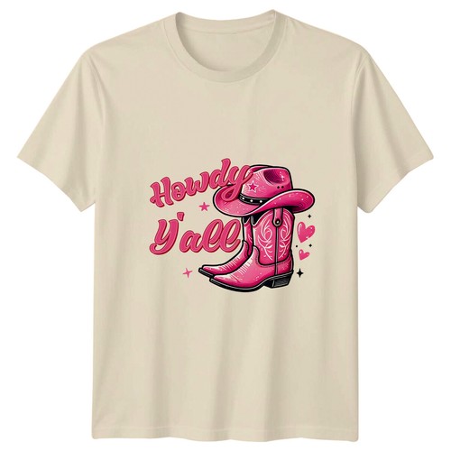 Howdy all pink cowboy boots - y'all,