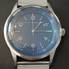 French Connection Gents Watch, Blue Dial, Silver Strap, Very Good Condition 