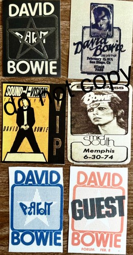 David bowie backstage pass - david,