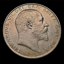 1902 King Edward VII British Silver Matte Proof Half Crown Absoluty Stunner