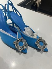 Zara Blue Heeled Shoes Pumps