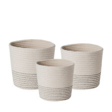 Set of 3 Cotton Rope Woven