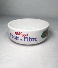 Vintage 90s Kellogg's Fruit 'n Fibre Cereal Bowl Retro Ceramic - Great Condition
