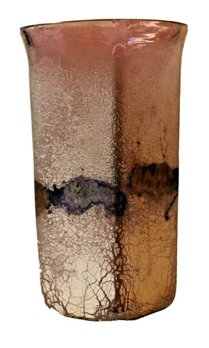 Studio glass vase mauve and - vase,