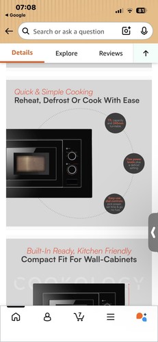 Cookology 700w built - cookology, built-in
