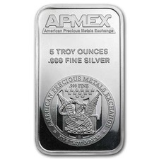 5 oz Silver Bar .999 Fine -