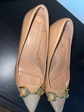 Zara tan block heels with - block, gold
