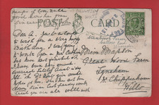 Dauntsey, Chippenham, Wiltshire - Scarce Rubber postmark 1913 - Greetings