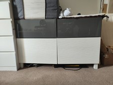 ?Ikea Besta Tv Bench Drawers Cabinet White Storage Unit Cupboard