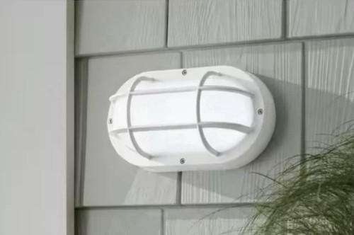 White led outdoor bulkhead - white,