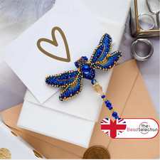 Dragonfly ABRIS ART BEAD EMBROIDERY BROOCH KIT 8.5cm x 8.2cm (AD-073)
