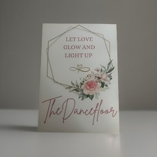 Wedding A4 Sign Light Up The