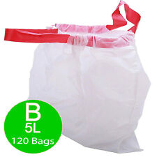120 Easy Tie Durable Heavy Duty 5 Litre Bin Liner Bags For Brabantia Bin Size B