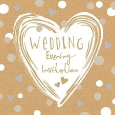 Hotchpotch Cards Quality Wedding Evening Invitation (Pack of 6)