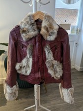 fox fur jacket size 6- 8