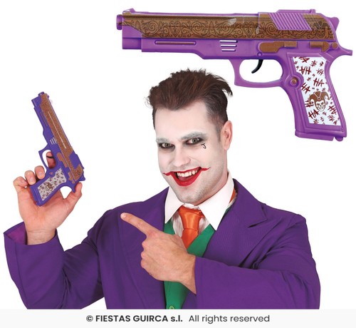 Plastic handgun toy gun purple - plastic,