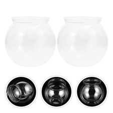 2 Pcs Plastic Mini Fish Bowls