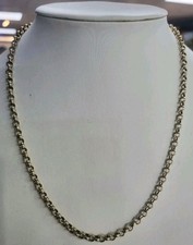 Solid 9ct gold round belcher - gold,