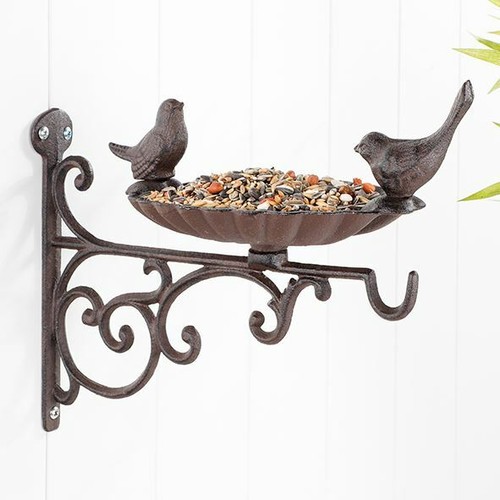 Iron bird bath feeder garden - bird,