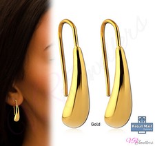 Gold Plated Earrings Tear Drop