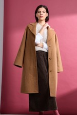 Seasalt Women's Coat - brown Pensilva Wool Blend Coat - Regular - Camel