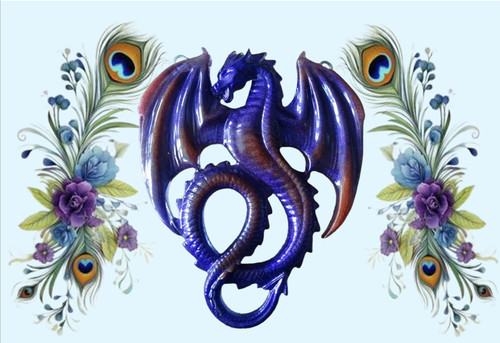 Winged dragon wall art hanging - winged,