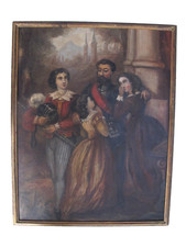 Antique old master Oil painting Romanticism 18th-19th century Minor restoration