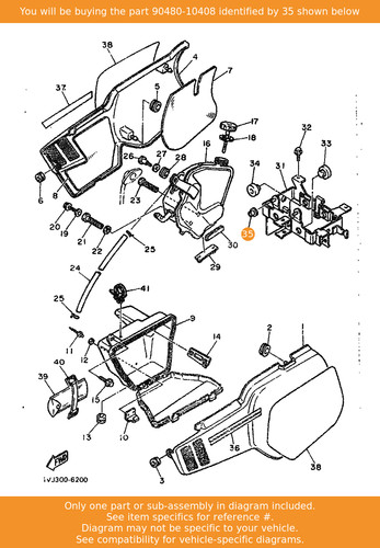 Yamaha grommet 90480 - yamaha, grommet,