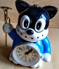 Vintage Rhythm Citizen Speak Up Cat Musical Alarm Clock rare 80S 90S trumpet 