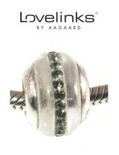 Genuine LOVELINKS 925 silver SPARKLING SILVER crystal murano charm bead RRP £46