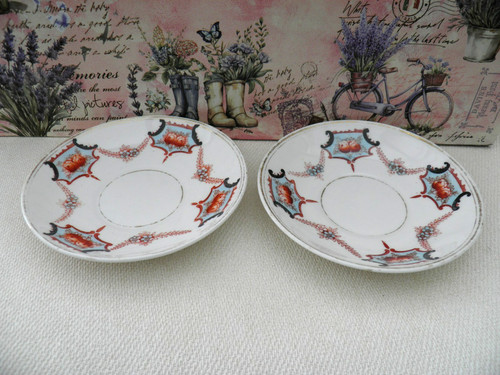 Piece lot vintage saucers - 2,