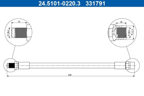 Brake hose for daf 66 - brake,