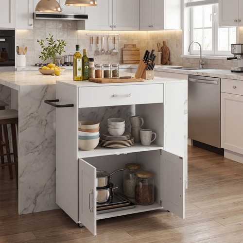 Mobile kitchen cart with - cart,